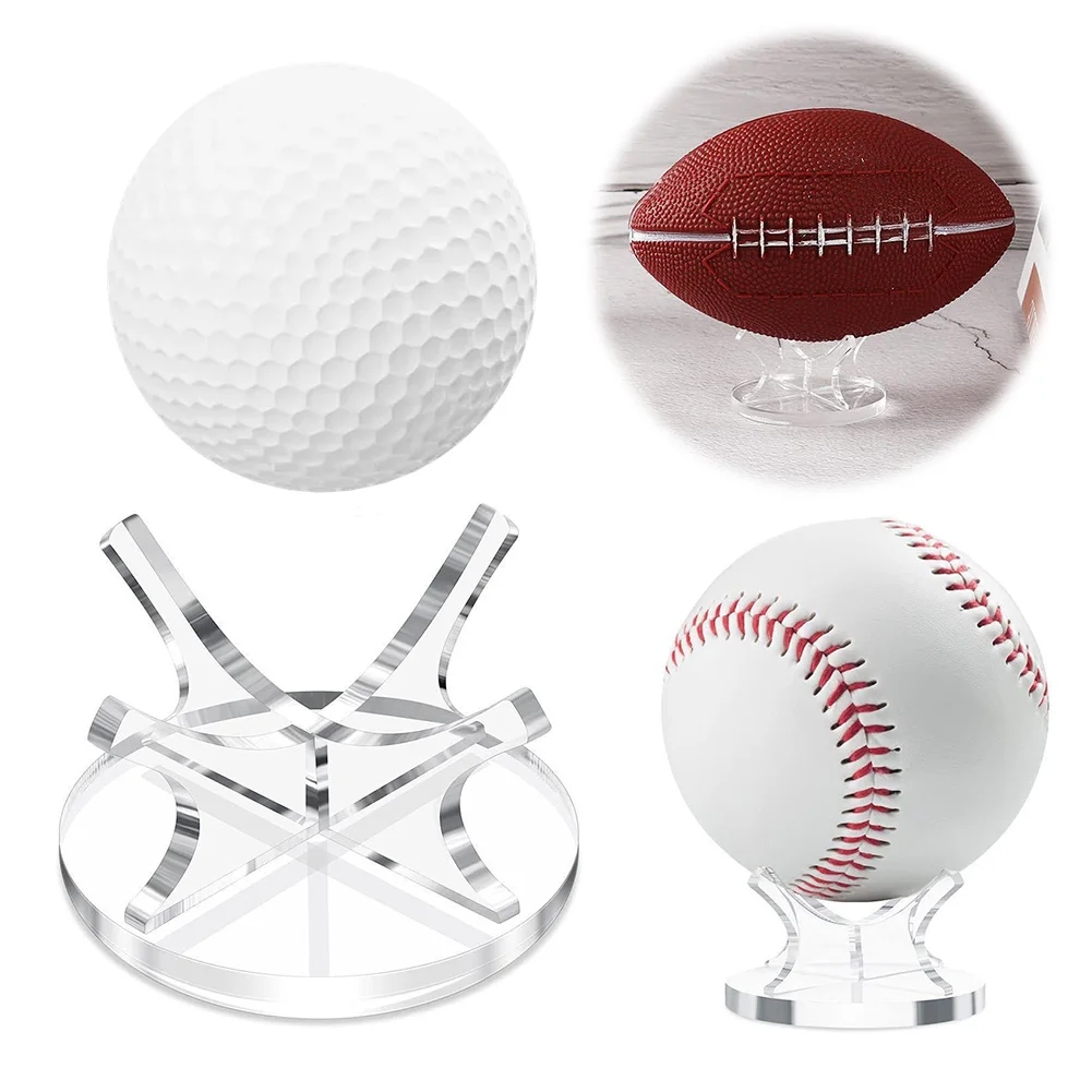 Acrylic Small Ball Stand Holder Clear Sport Ball Display Rack Memorabilia Autograph Baseball Stand for Golf Softball Tennis Ball