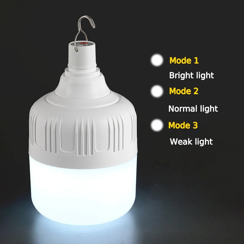 Camping Light Outdoor Portable LED Lights USB Rechargeable Camping Light 20W 40W 80W 100W 150W 200W Waterproof Bulb LED Emergency Lanterns