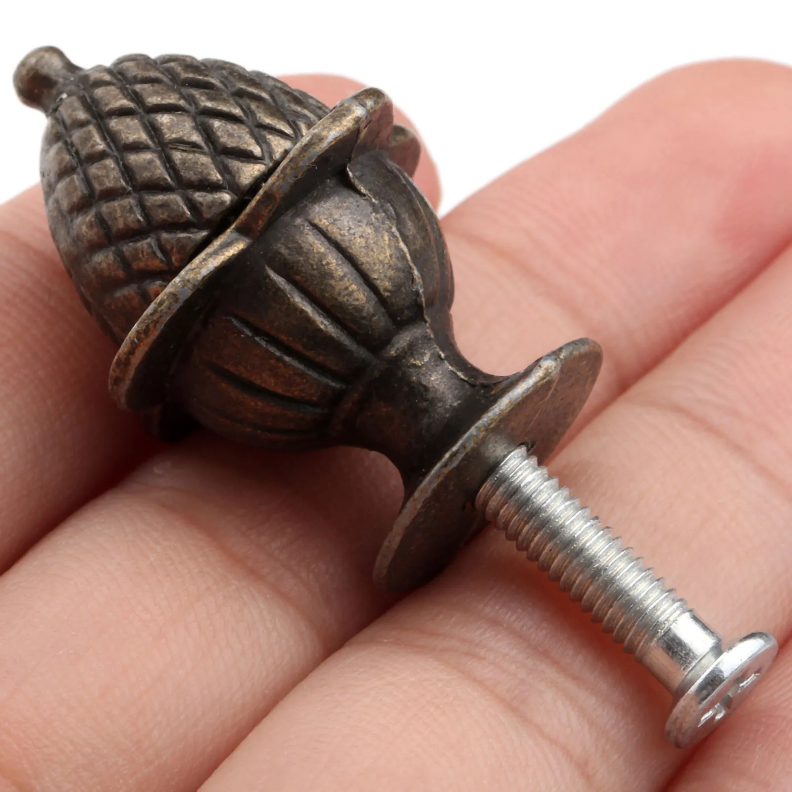 Metal Handle Pull Knob 5pcs 30*23mm Antique Bronze Single Hole screw Drawer Cabinet Dresser Cupboard Wardrobe Furniture Hardware furniture knobs
