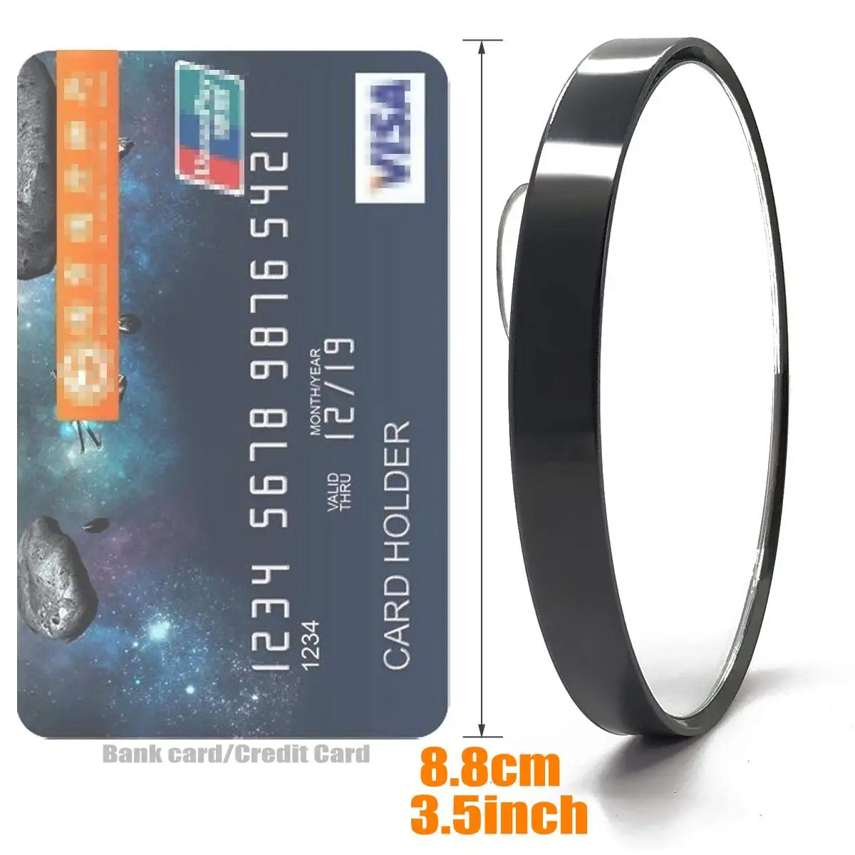 Description Picture 5 of item30X Magnifying Makeup Mirror, Round Mirror 2 Suction Cups Facial Makeup Cosmetic Absorption Shaving Home Makeup Travel Essential