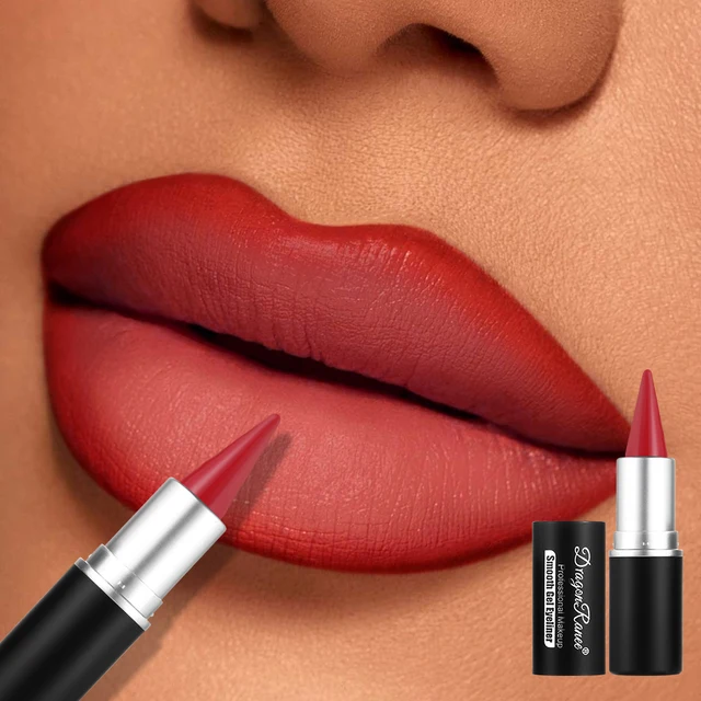 Matte Lip Liner, Long-Lasting and Durable, Automatic Rotating Wax Texture, Suitable for All Skin Types, Multi-Purpose, Suitable for Eyeliner Holiday Party Lipstick 2