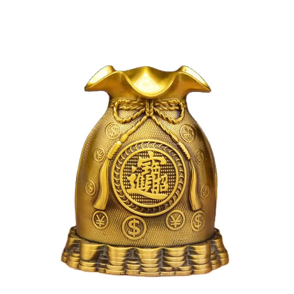 

Brass Piggy Bank Home Decoration Die-casting Lucky Bag Money Storage Tank Creative Copper Ware Home Lucky Can Decoration