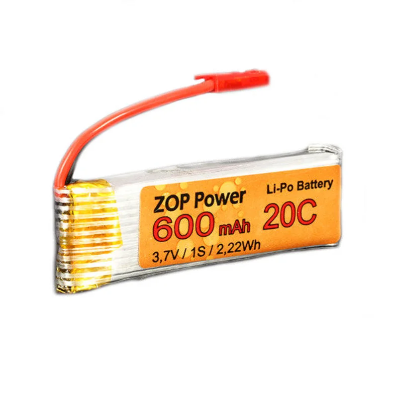 

2 шт. ZOP Power 3,7 в 600 мАч 20C Lipo батарея JST Plug