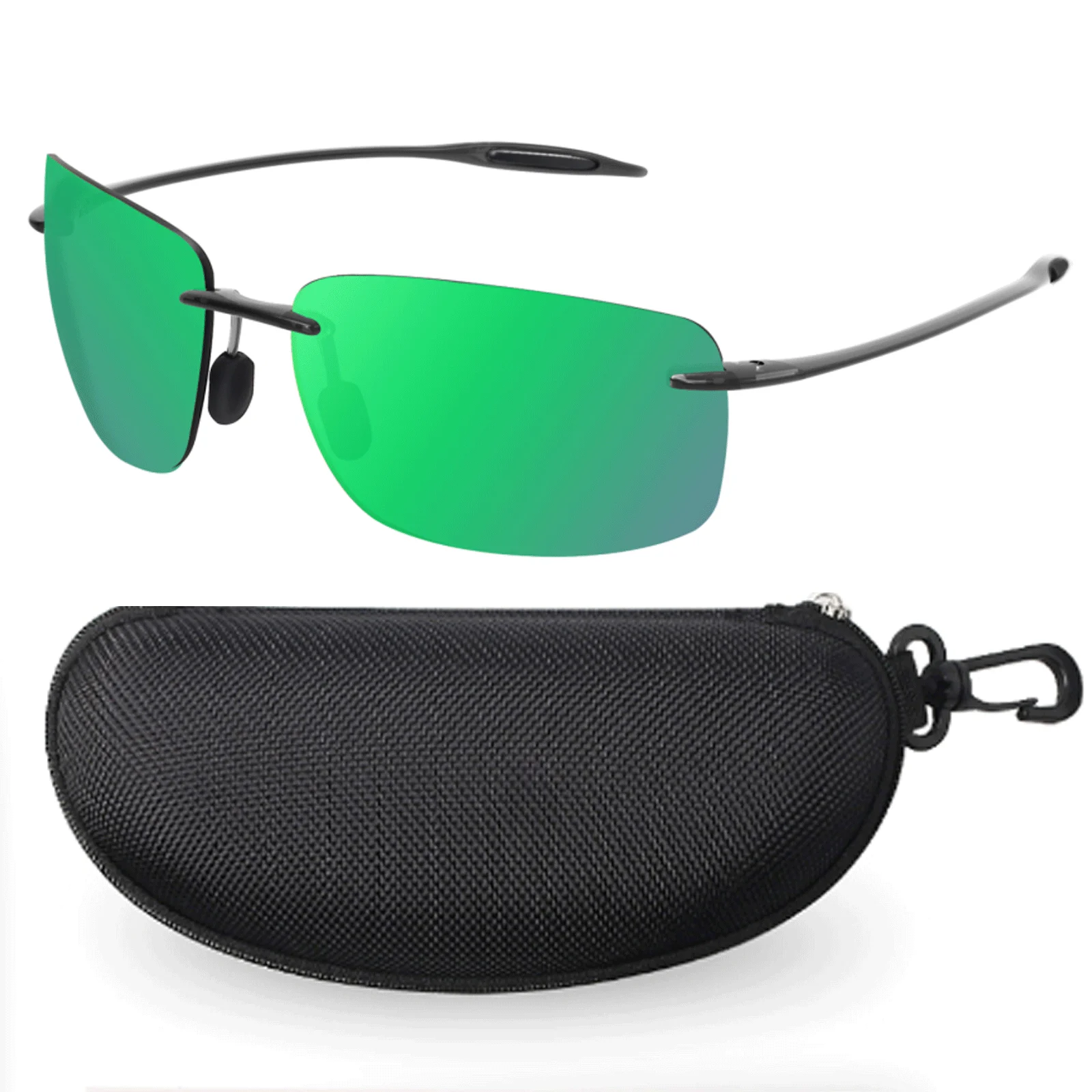 MAXJULI Polarisierte Klassische Sport Randlose Sonnenbrille Männer Angeln Fahren Männlich Rechteck Ultraleicht Rahmen Sonnenbrille UV400 MJ8009 – Detail 12