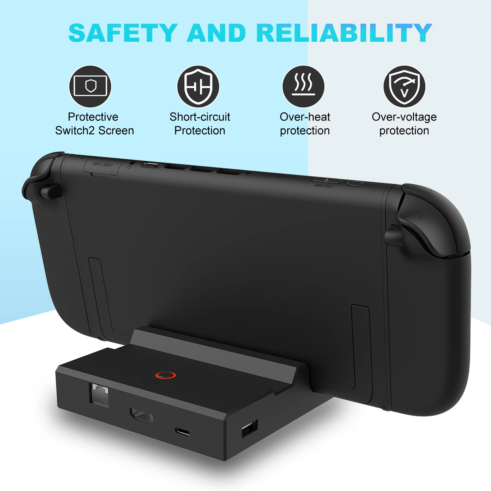 스위치 2용 TV 도킹 스테이션 RCW308, FHD 포트가 있는 휴대용 충전 스탠드, 추가 USB 3.0 포트 2개, 4K HD 디스플레이