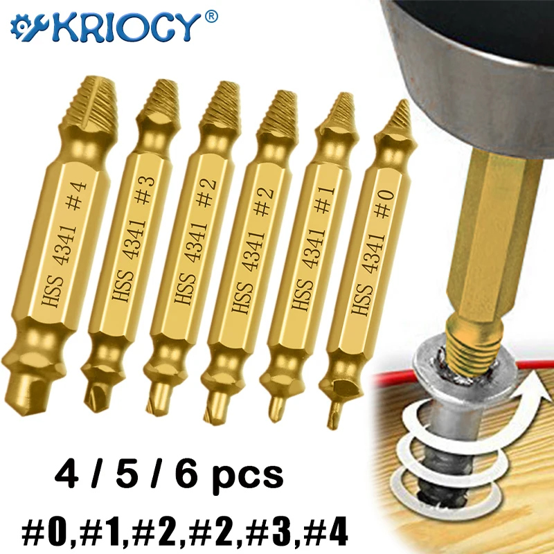 Damaged Screw Extractor Set HSS Drill Bit Stripped Broken Remover Small  Easily Quickly Take Out Kit Easy Demolition Power Tools - AliExpress