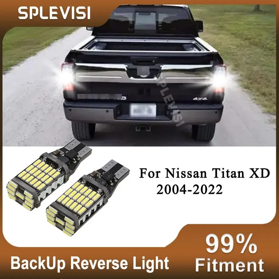 T15 921 912 Canbus Led Backup Luci Di Retromarcia Xenon Bianco Per Nissan Titan Xd 2004-2022 2021 2020 2019 2018 2017 2016 2015 2014