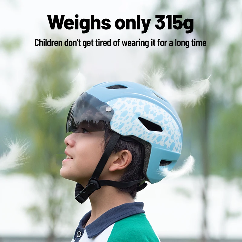 Eastinear Children's Bike Helmet With Magnetic Goggles Lightweight Breathable Outdoor Sports Bike Skateboard Riding Helmet 5