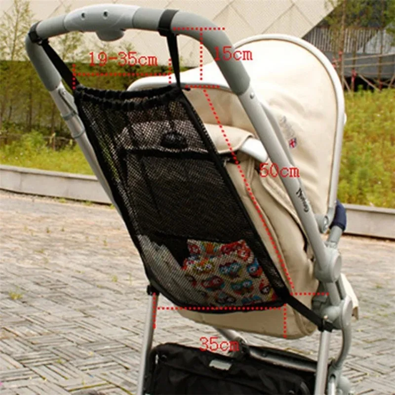 Baby Stroller Storage Mesh Bag Large Capacity