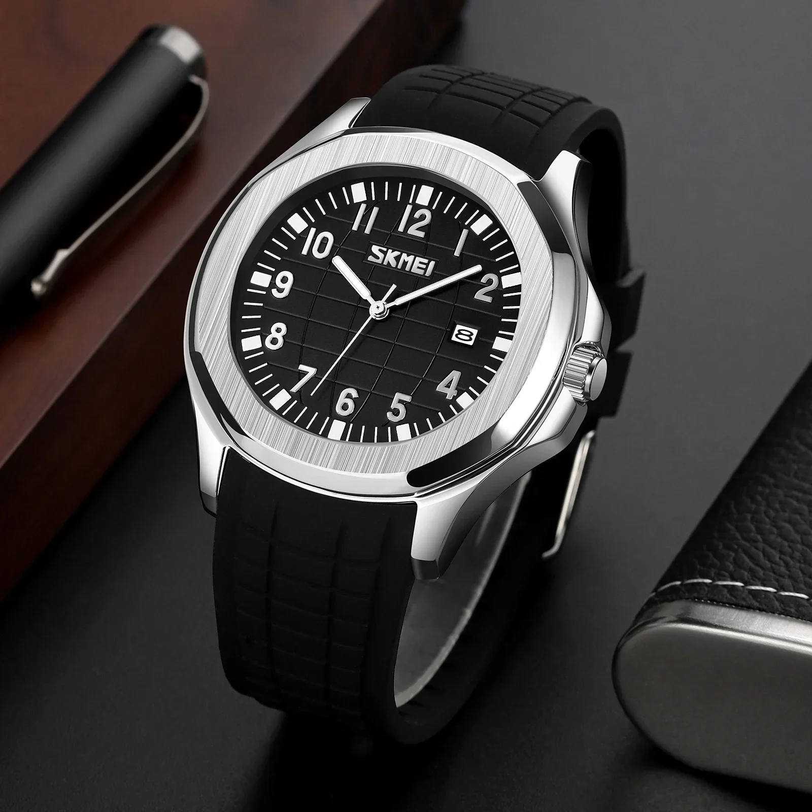 SKMEI 9286 Man Casual Waterproof Date Sports Watches Clock For Men Male Relogio Masculino Quartz Movement Wristwatches 4