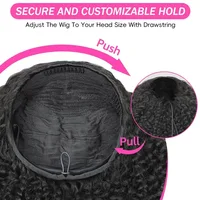 Demi-perruque cheveux humains vague profonde 3 en 1 demi-perruque cheveux humains sans couture retournement 250 densité vague d'eau cheveux humains cordon moitié 2