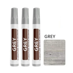 Furniture Touch - Up Pen Set: Waterproof Permanent Markers for Wood Surface Repair and Restoration (Grey)