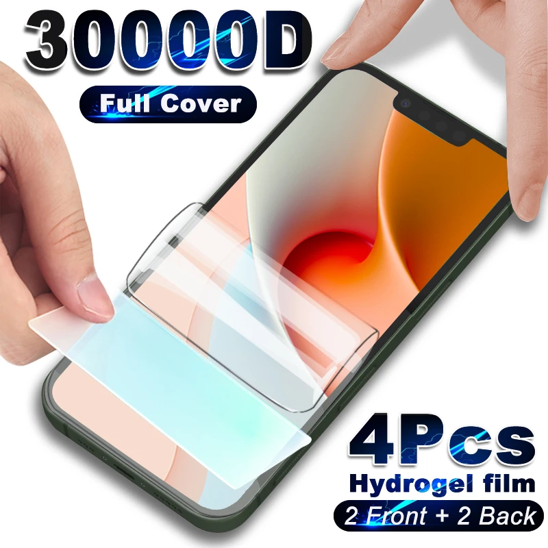 samling foredrag Forhandle 4Pcs Hydrogel Film For Apple IPhone 13 12 11 14 XS Pro Max Mini Screen  Protector X XR 8 7 6 6S Plus SE 2022 Phone Accessories| | - AliExpress