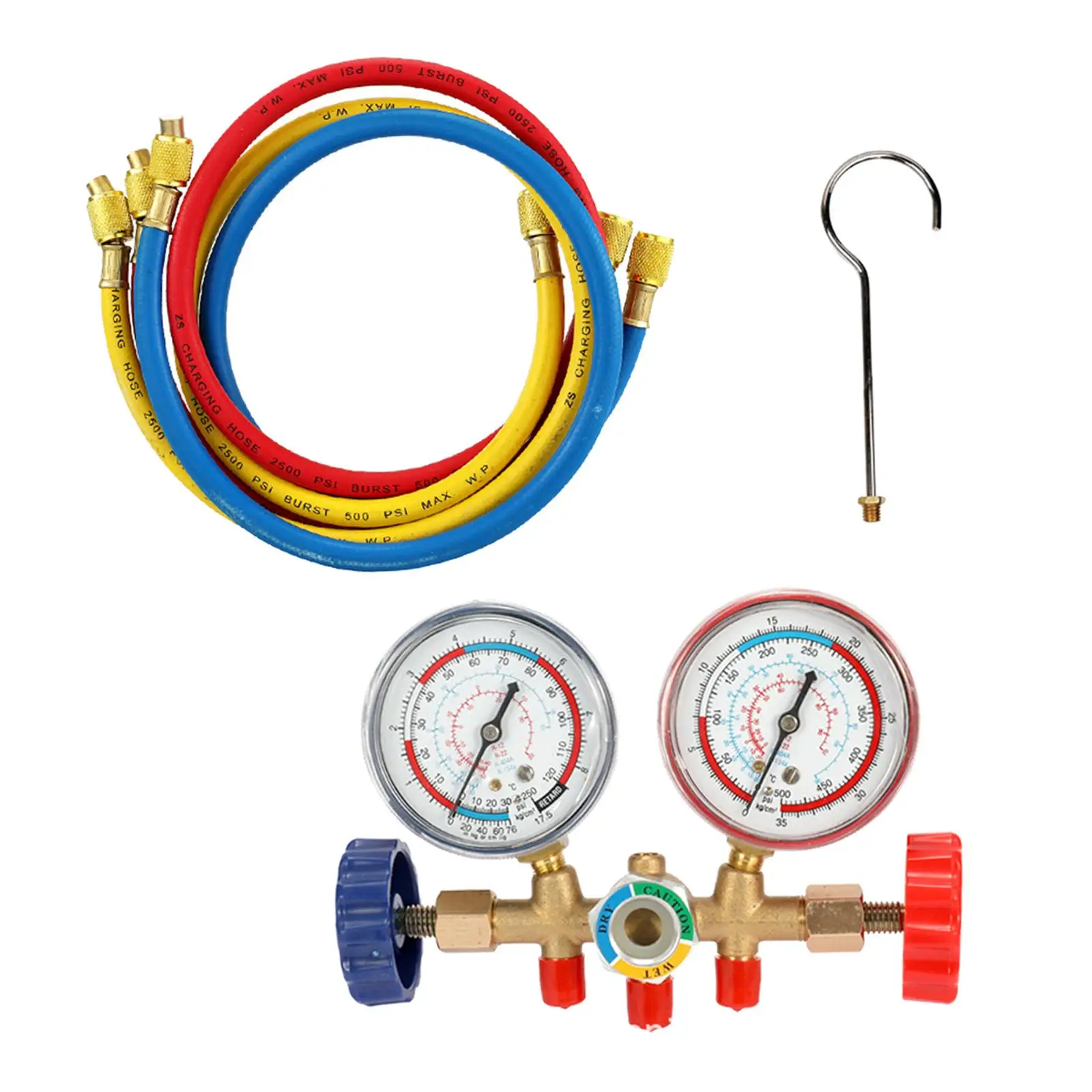 

R12 R134a Refrigerant Manifold Gauge Sets 80 cm Refrigerant Charging Hose s