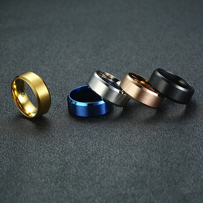 Vnox Classic Wedding Ring for Men Women Stainless Steel Finger Band Jewelry 6mm 8mm Classic Plain Ring wedding rings finger rings jewelry rings ring jewelry