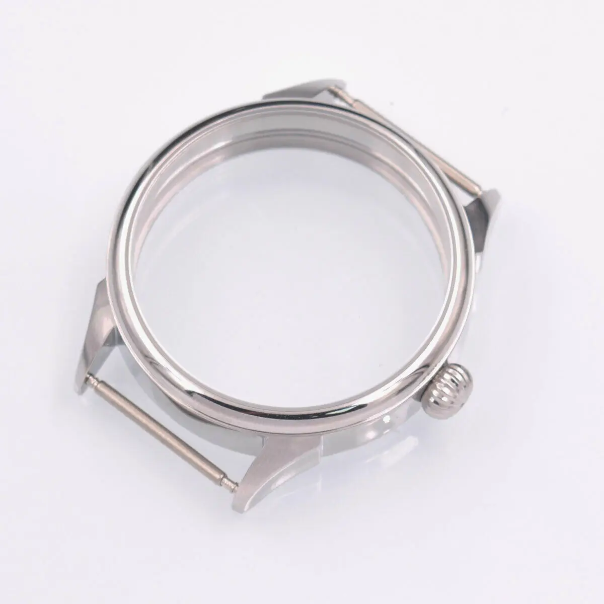 

42mm Solid Steel Silver Watch Case Fit For ETA 6497/6498 Seagull St36 Movement Watch Accessories