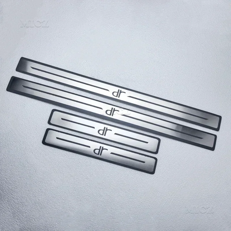 For Chery Dr 4.0/5.0/6.0 Accessories Stainless Steel Auto Door Sill Scuff Plate Anti-Kick Pedal Trim Protect -