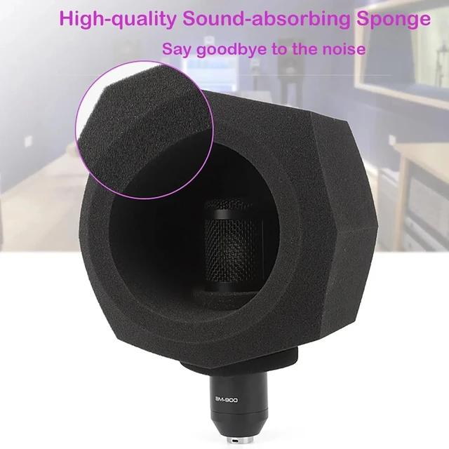  Microphone Pop Filter, Wind Shield Acoustic Filter for Record  Studios, Mic Sound-Absorbing Foam Vocal Isolation Foam Ball Noise Canceling  Sponge, Five-sided Sealing Design Microphone Windscreen : Musical  Instruments