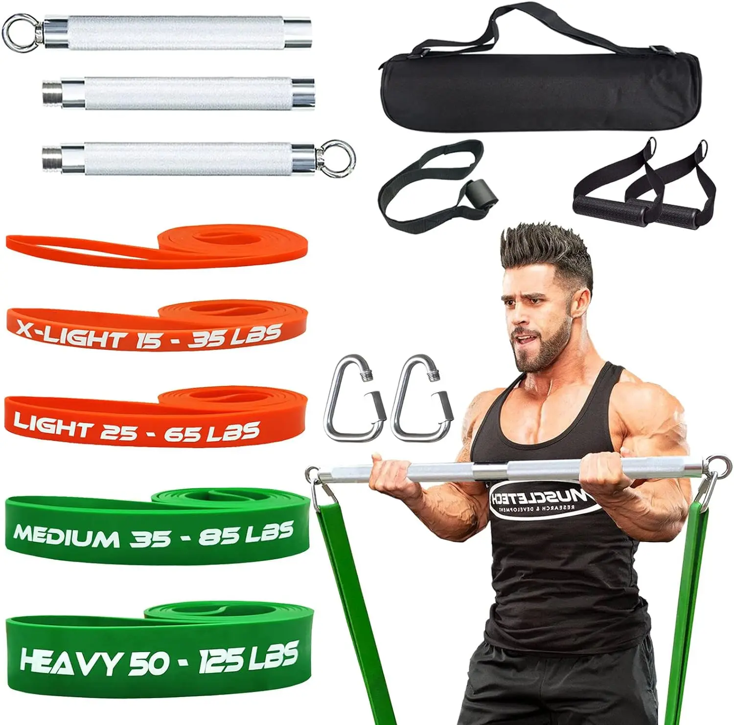 

Portable Gym, Resistance Band Set, Load 500 LBS Multifunctional Fitness Set, Used to Reduce Fat or Strengthen Muscle Groups