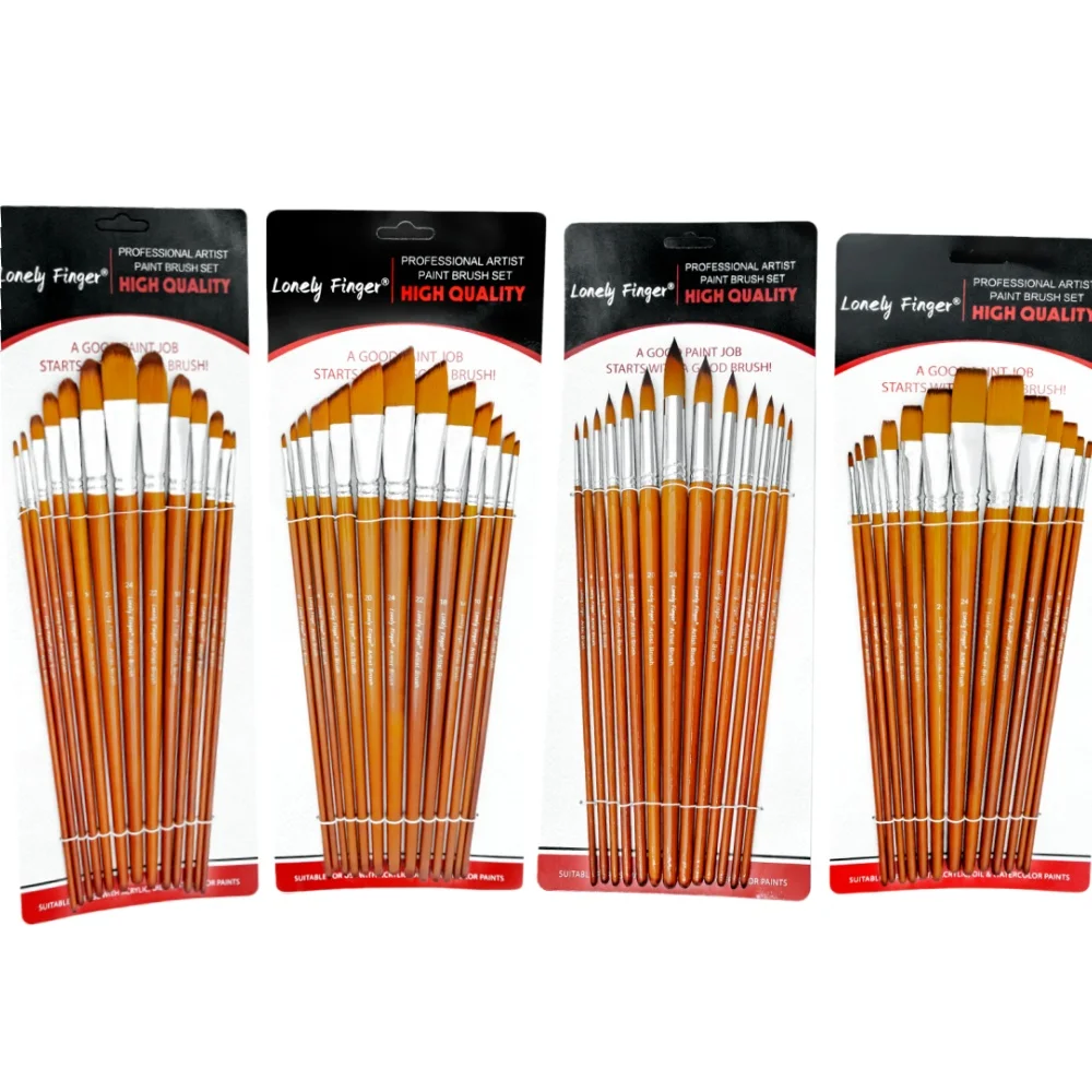 13 Pcs Professional Artist Paint Brush Set For Calligraphy & Art_voghion.com