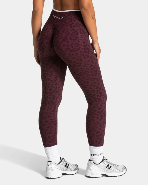 83187-ea6daa.jpg LOGO Sculpt Scrunch Leggings Imprimé Léopard pour Sports de Plein Air, Course, Cyclisme, Fitness, Yoga, Pantalon Extensible