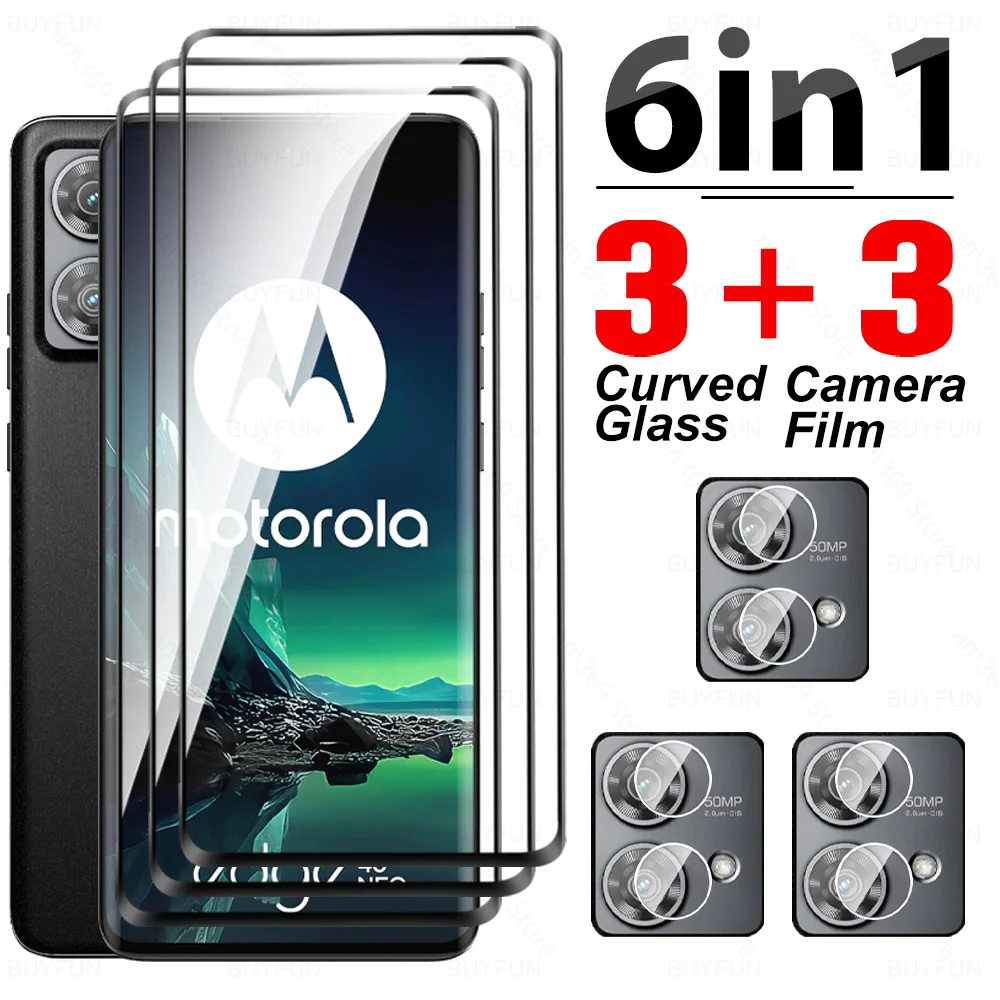 

Изогнутое закаленное стекло 6 в 1 для Motorola Edge 40 Neo 5G, защитная пленка для экрана Moto Rola Edge40Neo Edge40 Neo 40Neo 2023, стекло