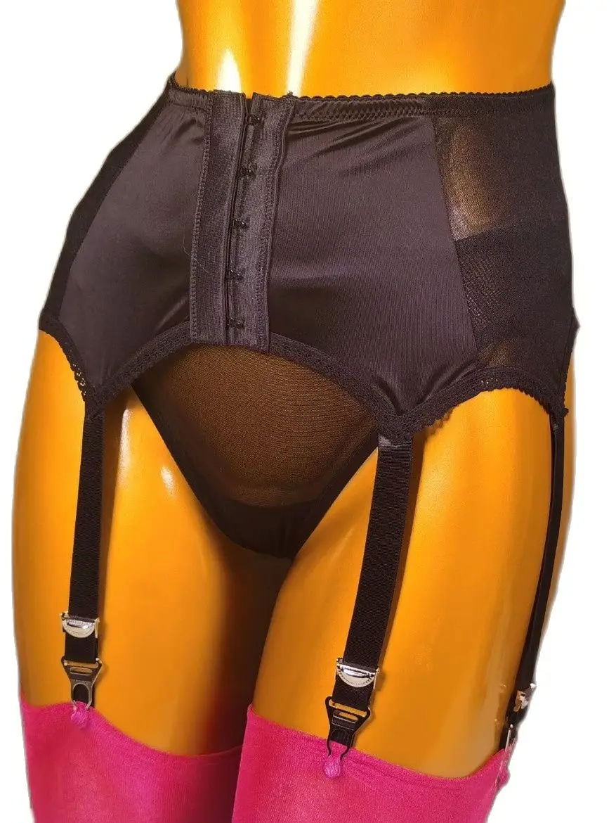 2023 новый европейский и американский атласный Металлический регулируемый пояс для подвязки с 6 кнопками сексуальная прозрачная пряжа