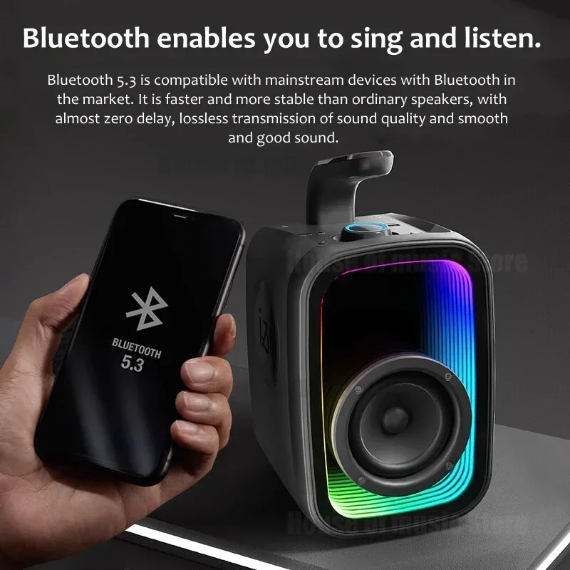 SOAIY Karaoke Bluetooth Speaker Dual Microphone Wireless Karaoke