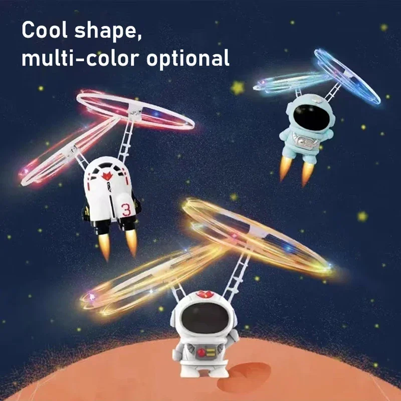 Flying Robot Helicopter UFO Luminous Toys Spaceman Plane Aircraft Dron Machine Indoor Outdoor Games Toys for Children Boys Girls - Bilde 6