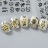 4pcs Cartoon Cute Cat Nail Art Sliders 3D Graffiti Dog Rabbit Heart Star Nail Sticker Kawaii Flower Butterfly Bow Manicure Decal 6
