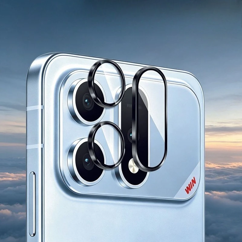 Premium Lens Protective Film with Metal Ring Camera Protector for Enhanced Durability and Clarity