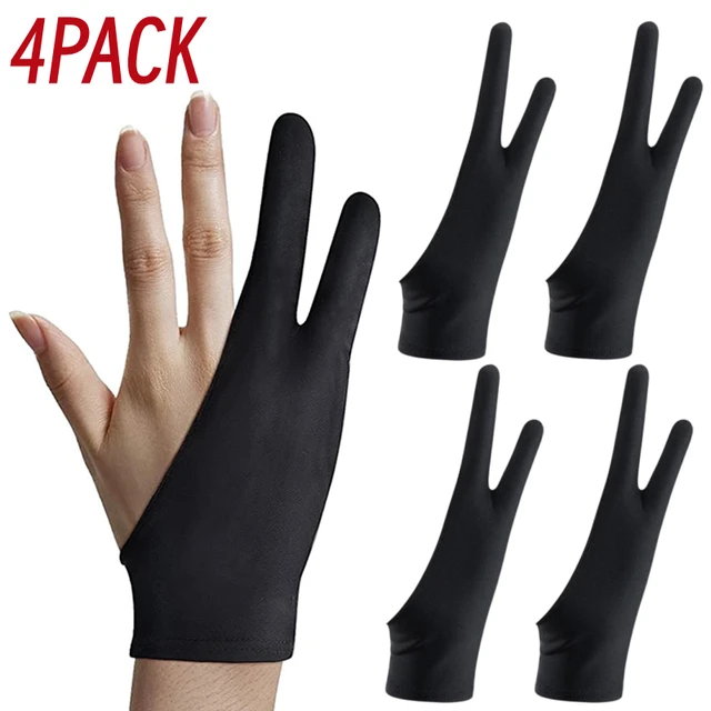 Two-fingers Artist Anti-touch Glove for Drawing Tablet Right & Left Hand  Glove Anti-Fouling for Ipad Screen Board Finger Gloves - AliExpress