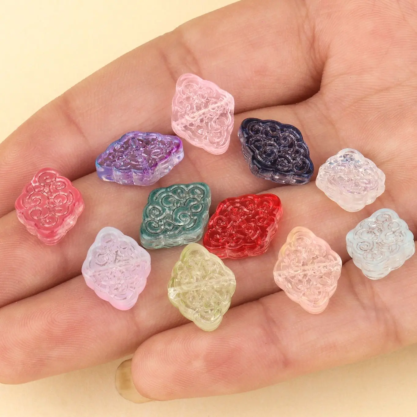 

20 pcs 15x11mm Lampwork Cloud Beads Multicolor Glaze Loose Spacer Beads For Jewelry Making Handmade DIY Necklace Accessories