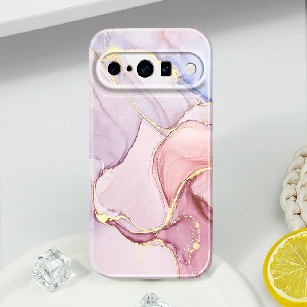 Gold Marble Hard Cover Phone Case with 5G Film Finish