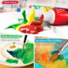 Acrylic Glass Paint Set with 6 Brushes, 1 Palette, 12/24 Colors 12ml,Stain Glass Paints for Wine Glass, Waterproof Acrylic Paint 6