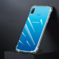 Premium Clear Soft Silicone TPU Airbag Case - Ultra-Thin Protective Back Cover for Samsung A5 2018 (Clear)