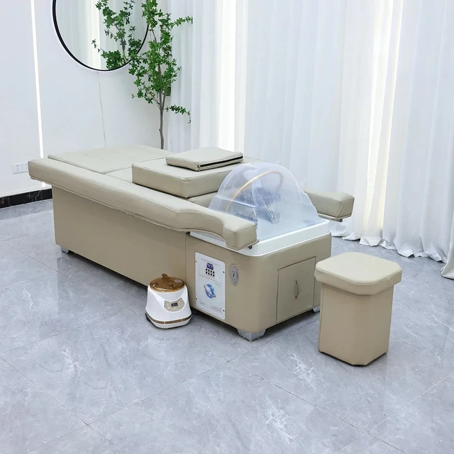 Lit de lavage capillaire, Salon de coiffure, Machine de fumigation SPA au chevet, Table de massage, Magasin de loisirs et de bien-être, Mobilier commercial 1