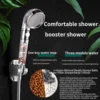 Bathroom 3 Modes High Pressure Adjustment Ionic Mineral Anion on/Off Switch Button Water Saving Handheld Shower Head  Accessory 2