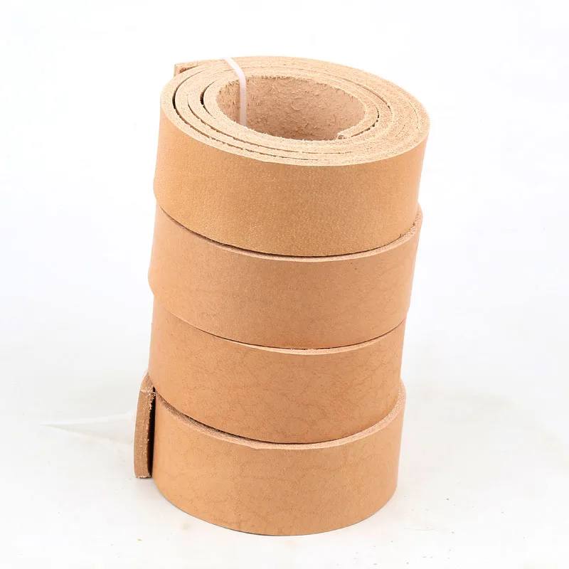 5mm 두께의 최상층 식물성 무두질 소가죽 벨트, 수제 DIY 딱딱한 소가죽 스트립, 물소 원색, 전체