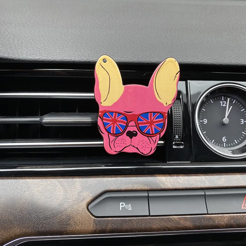 Car Ornament 5 Styles French Bulldog Auto Air Conditioner Outlet Decoration Dog Perfume Clip Air Freshener Car Tuyere Fragrance