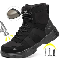 Light Breathable Protection Safety Shoes Men Steel Toe Cap Anti smash Work Shoes Anti-puncture Indestructible Man Safety Boots