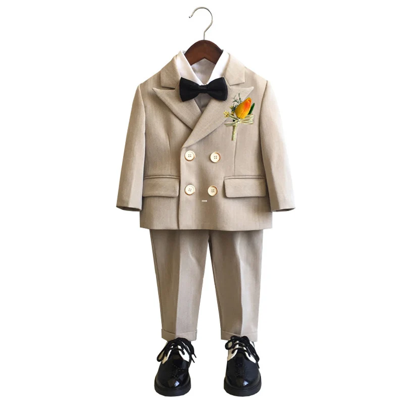 Toddler Boy Blazer Set Wedding Boys Clothes Suits Autumn Children