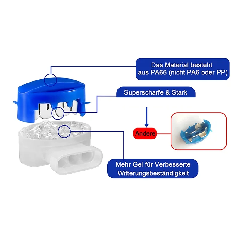 30PCS Cable Connectors for Robotic Lawnmowers, Waterproof Connection Cable Wire Connector with Gel Filling F