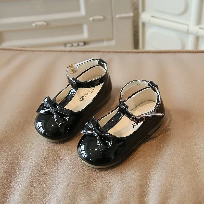 Girl Leather Shoes Spring New Korean Princess Shoe Fashion Simple Baby Shoes Soft Sole Baby Walking Shoe Kids Shoe Zapatos Niña 4