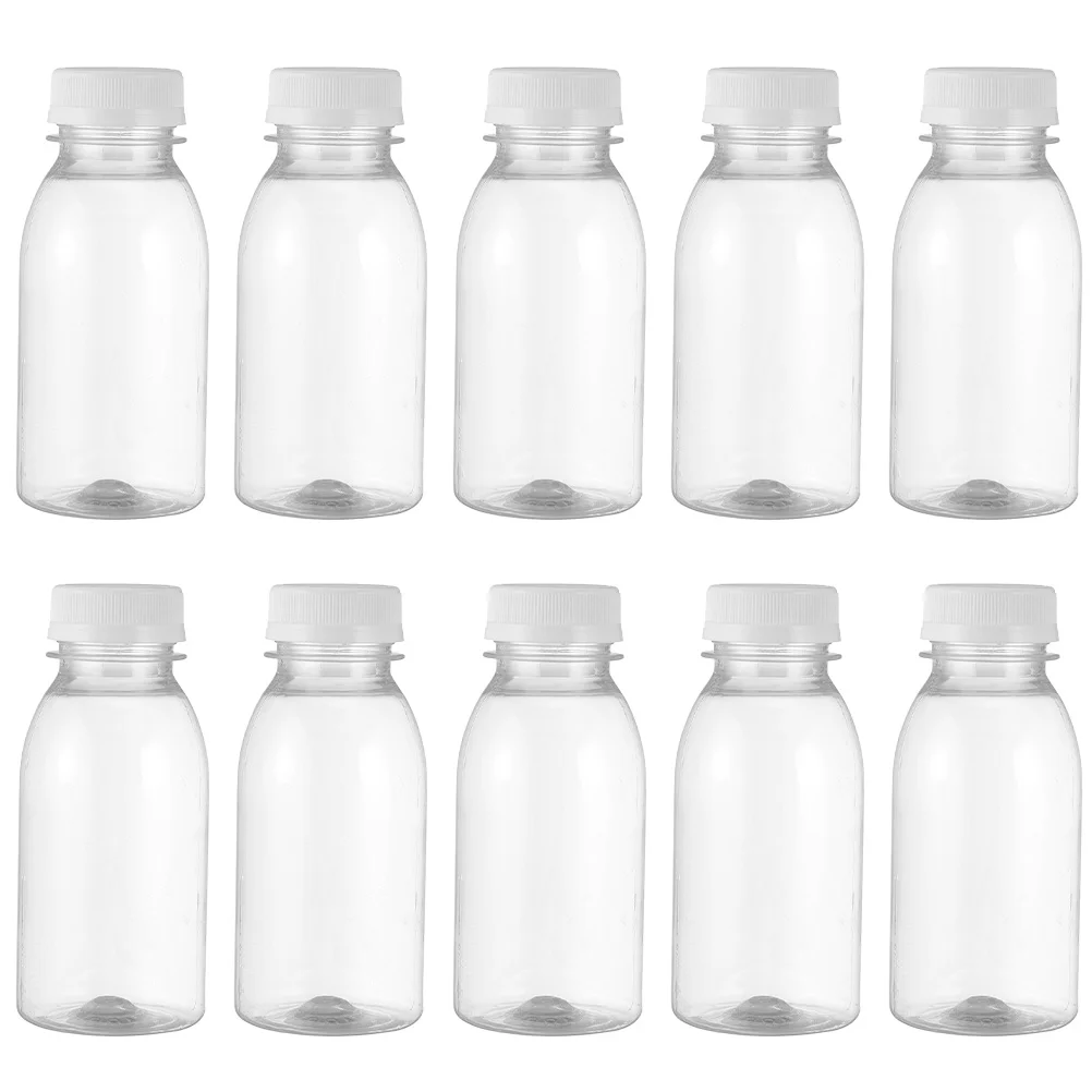 10 Pcs Mini Bottles Mini Fridge Glass Baby Bottle Clear Beverage