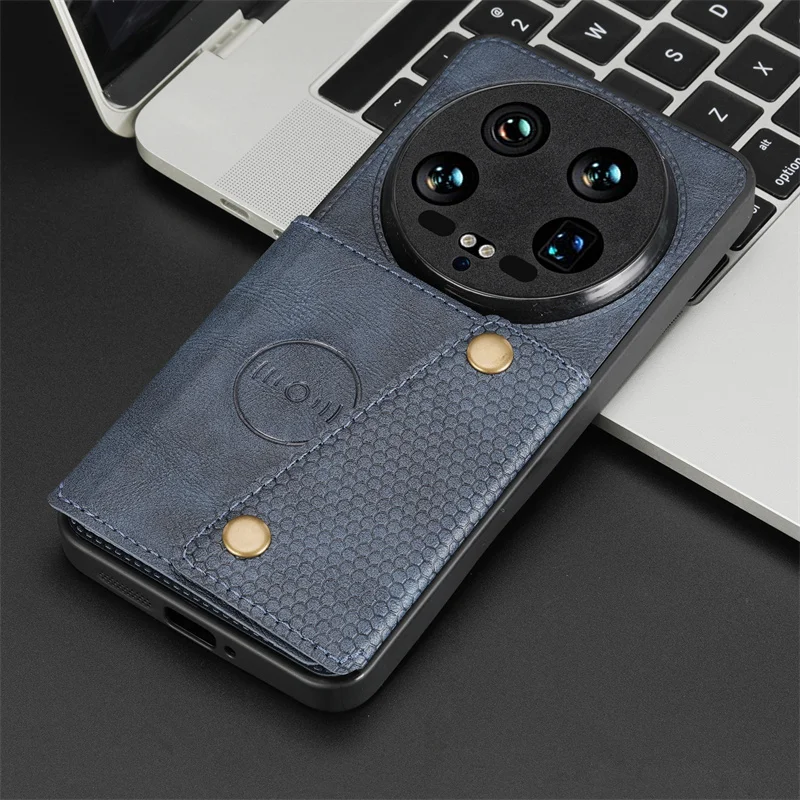 Luxury PU Leather Wallet Case with Magnetic Card Holder for Smartphone - Back Cover