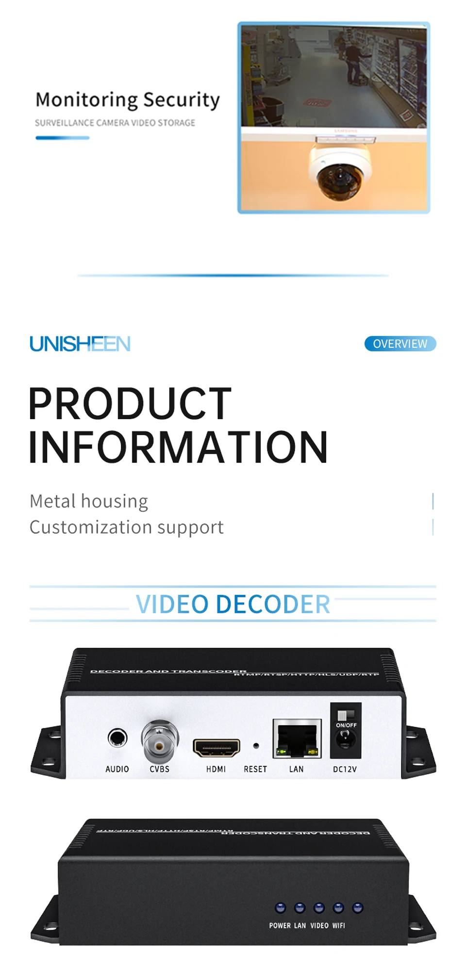 Topbox 4K60 Interlance Stream H.265 H.264 Transcoder SRT RTSP Rtmp HDMI Video De