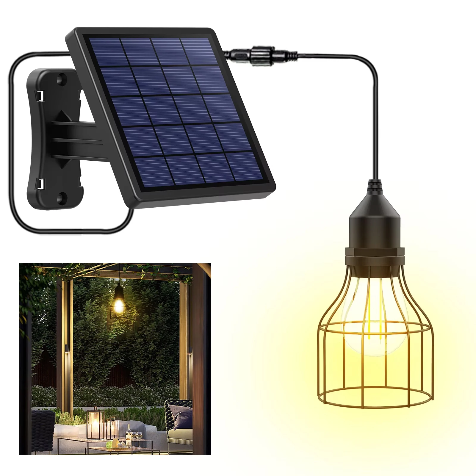 intelamp Long Life Solar Pendant Light Outdoor Solar Lights Waterproof Camping Lights Solar Lamp For Sheds Barns Courtyards