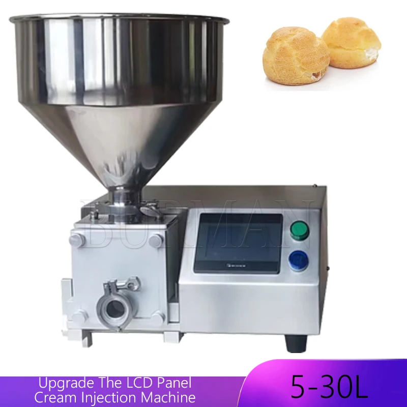 

Commercial Upgrade LCD Panel Puff Cream Injection Machine Bread Chocolate Jam Filling Machine