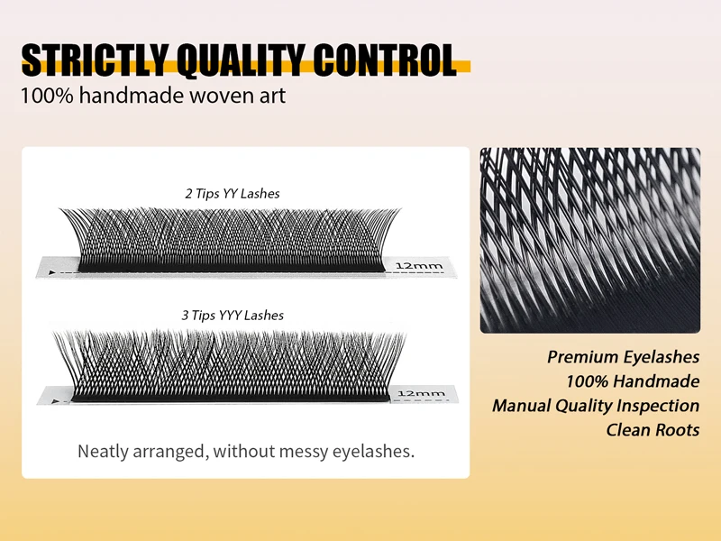 Description Picture 4 of itemSEEDEW YY Shape Eyelash Extension C/D Curl Natural Soft Volume Lashes 0.05/0.07mm Two Tips Y-Shaped False Eyelashes